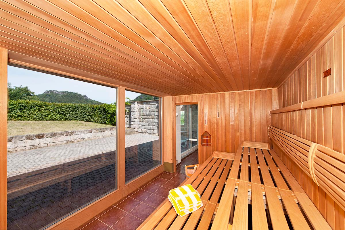 Sauna mit Panoramablick Sauna mit Panoramablick